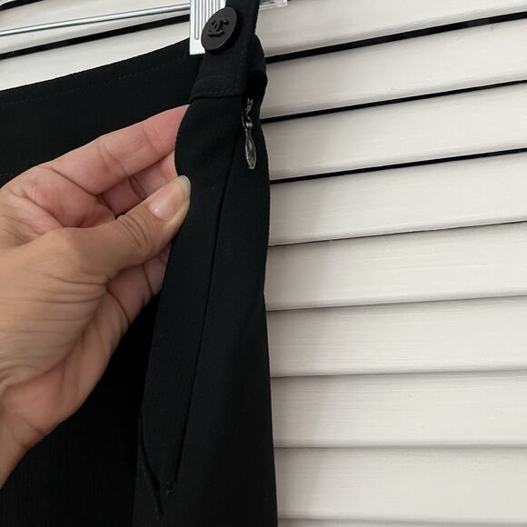 Chanel black pants, vintage 80's straight leg trousers high-rise size IT 36/XS-S - Picture 4 of 11